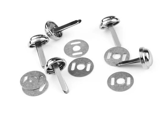 Metal feet for bags Ø12 mm-silver (pack of 10 pcs)