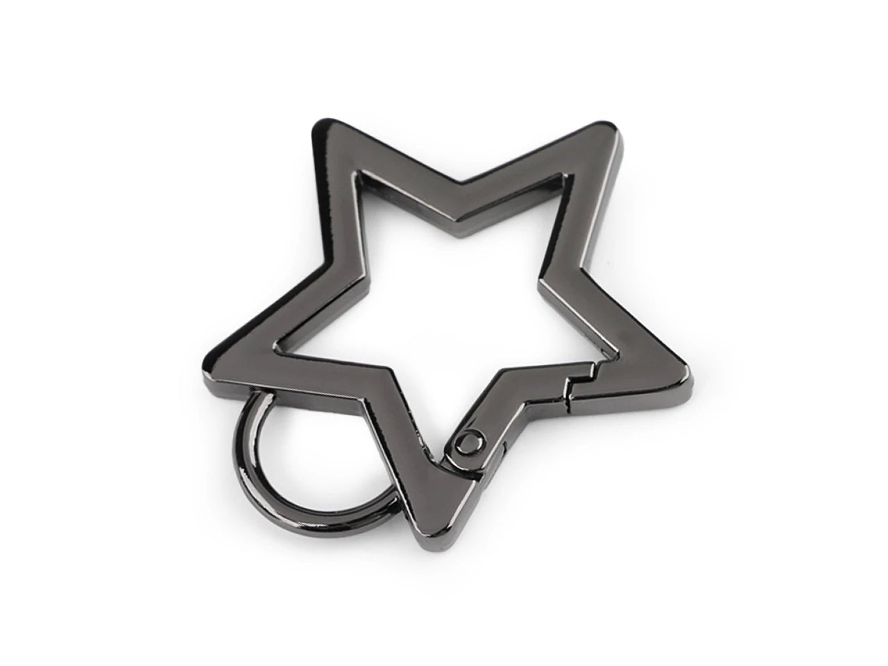 alt
Image with metal star-shaped carabiner – 12 mm|assorted shades – available at Šarlotes audumi