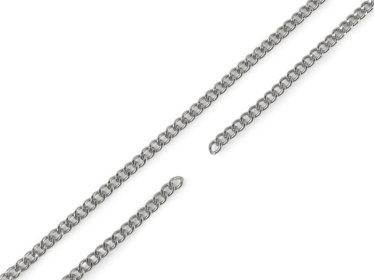 Image of a metal chain for a handbag, 120 cm | assorted colors – available at Šarlotes audumi