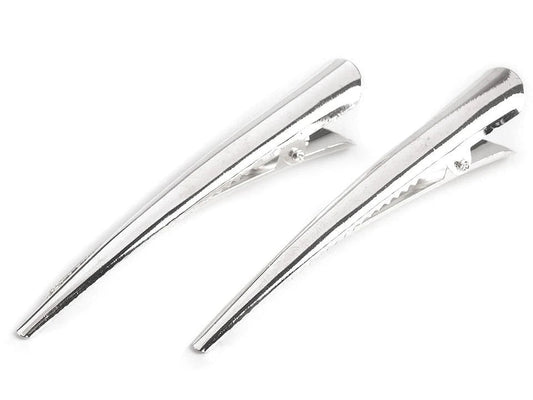 Metal crocodile hair clips with teeth| 75 mm x 10 mm| 4 pcs.