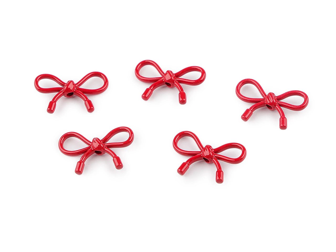 Image of Metal pendant – bow 13×20 mm 5 pcs | assorted shades – available at Šarlotes audumi