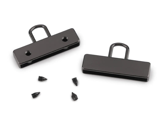 Image with metal ribbon/rubber ends with loop 32 mm – available at Charlotte Fabrics