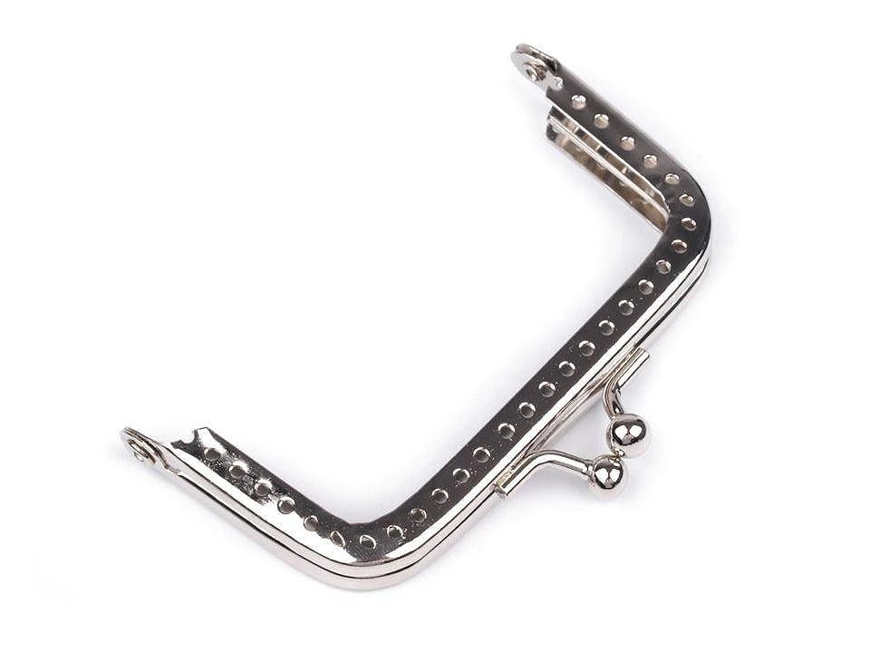 Image of a metal purse frame for sewing on, 7.5 × 8 cm – available at Šarlotes audumi