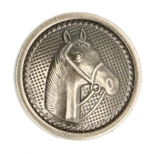 Metal button 11 mm - horse