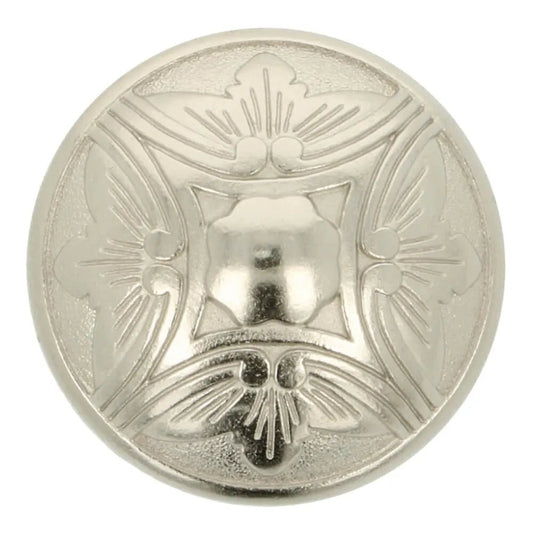 Metal buttons on a stem 17.5 mm - silver metal