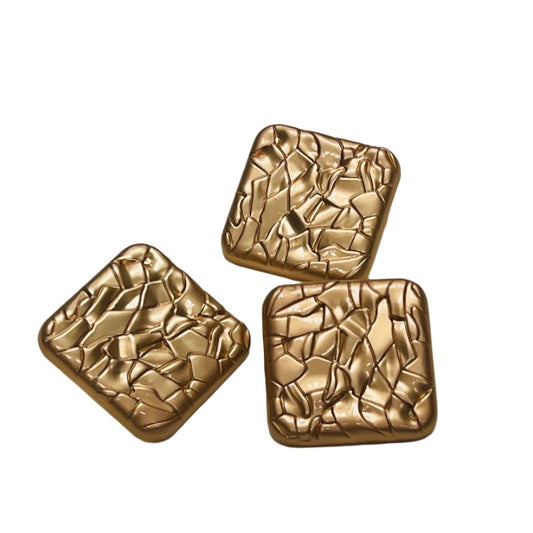 Metal shank buttons 20 mm - gold square