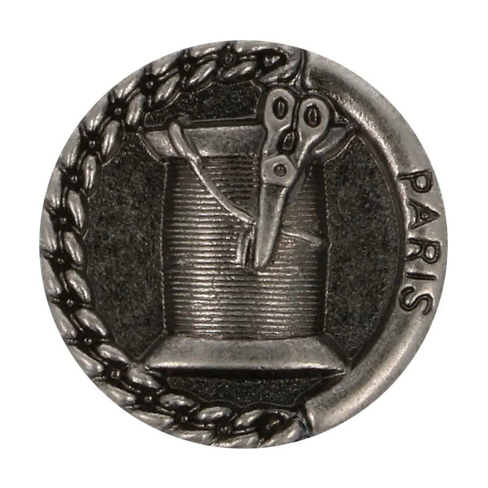 Metalowe guziki na nóżce 20 mm - szpulka