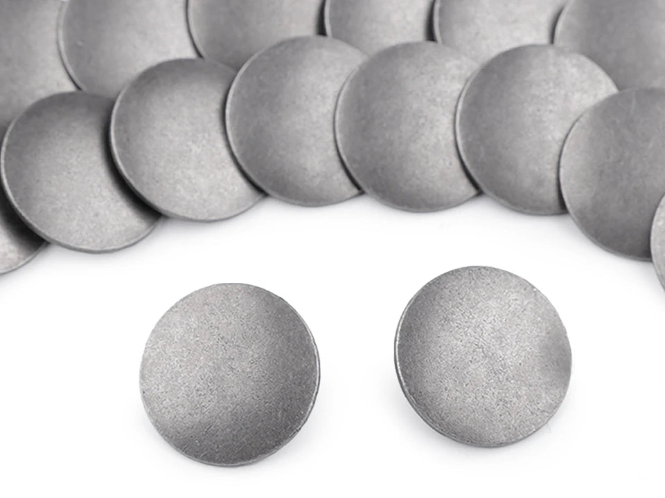 Metalowe guziki na stopce 25 mm - metalowe