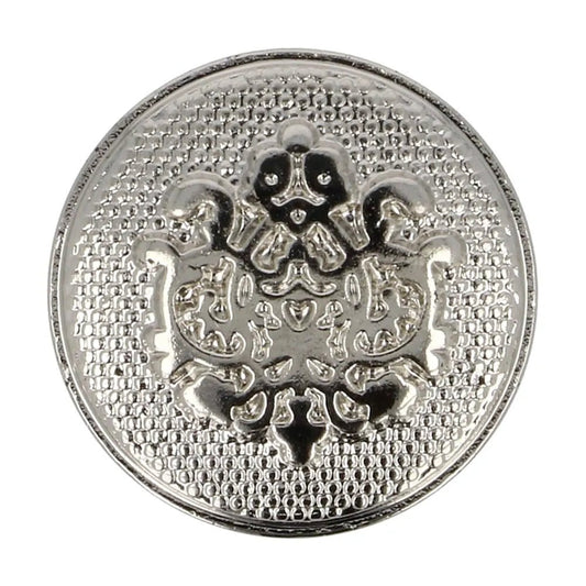 Metal shank buttons 25 mm - silver coat of arms