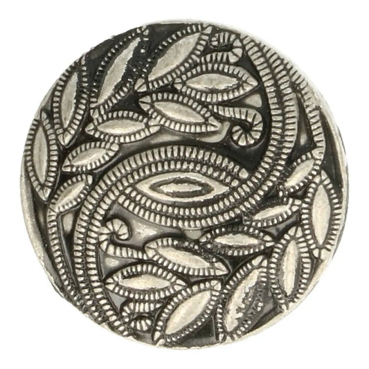 Metal shank buttons 36 mm - black silver-plated