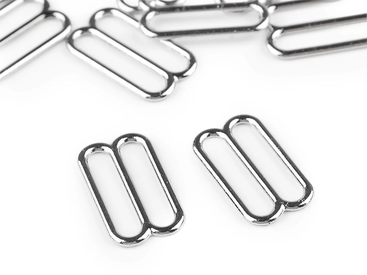 Image of metal bra/strap adjusters — 15 mm | 20 pcs – available at Šarlotes audumi
