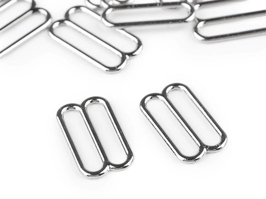 Image of metal bra/strap adjusters — 15 mm | 20 pcs – available at Šarlotes audumi