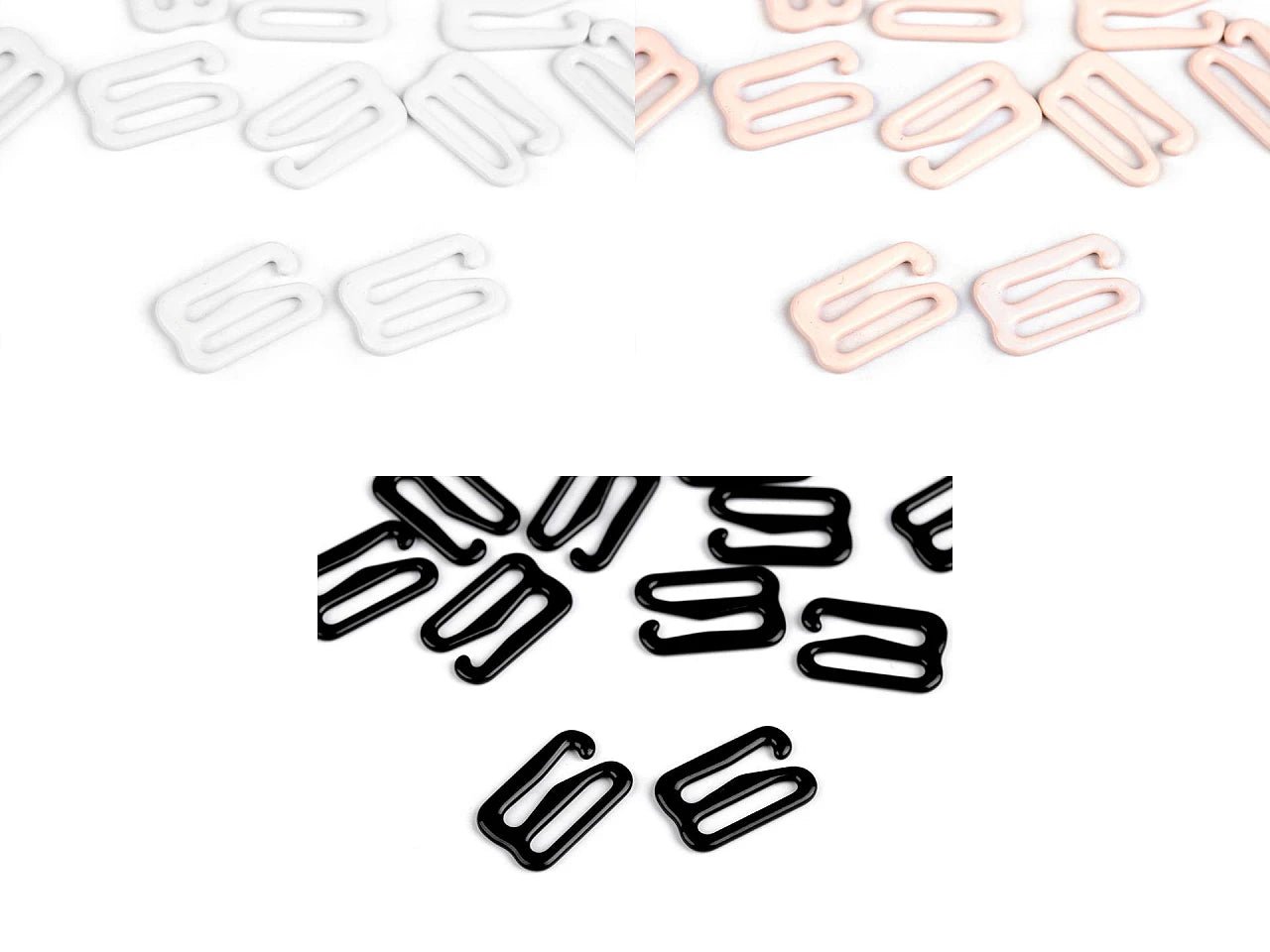 Metal adjuster hook for laundry 12 mm-white (10 pcs pack)