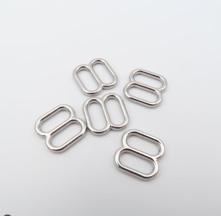 Metal adjuster for laundry 8mm - silver (10 pcs pack)