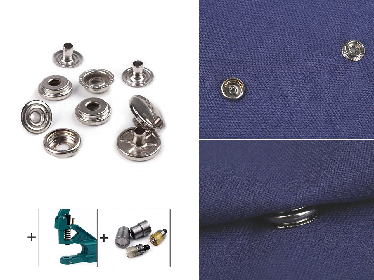 Metal snap buttons Ø15 mm (AM6) – O - SPRING, for thicker fabrics|10 pcs