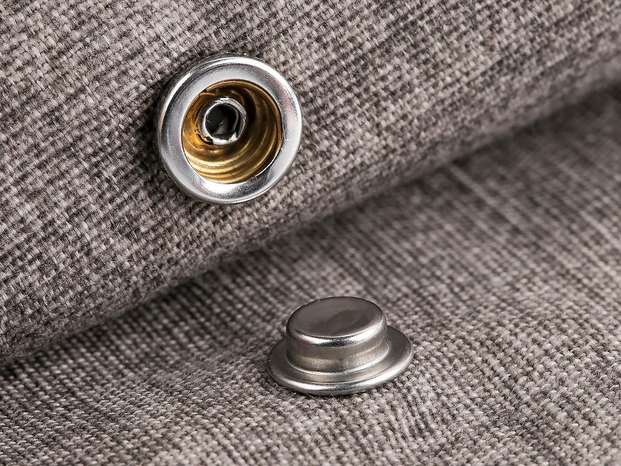 Image of metal snap fasteners Ø15 mm for thicker fabrics | 50 pcs – available at Charlotte Fabrics