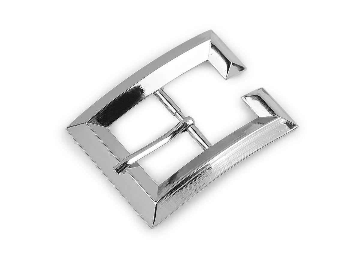 Metalowa klamra do paska 25 mm – srebrna, dostępna online w sklepie Šarlotes audumi