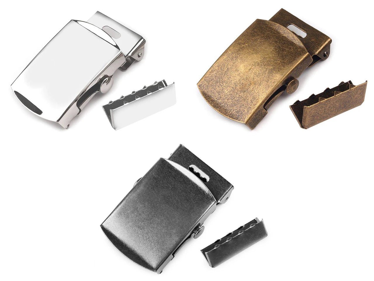 Image with metal buckle for belt with end tip – 30 mm | available in various shades – available at Šarlotes audumi