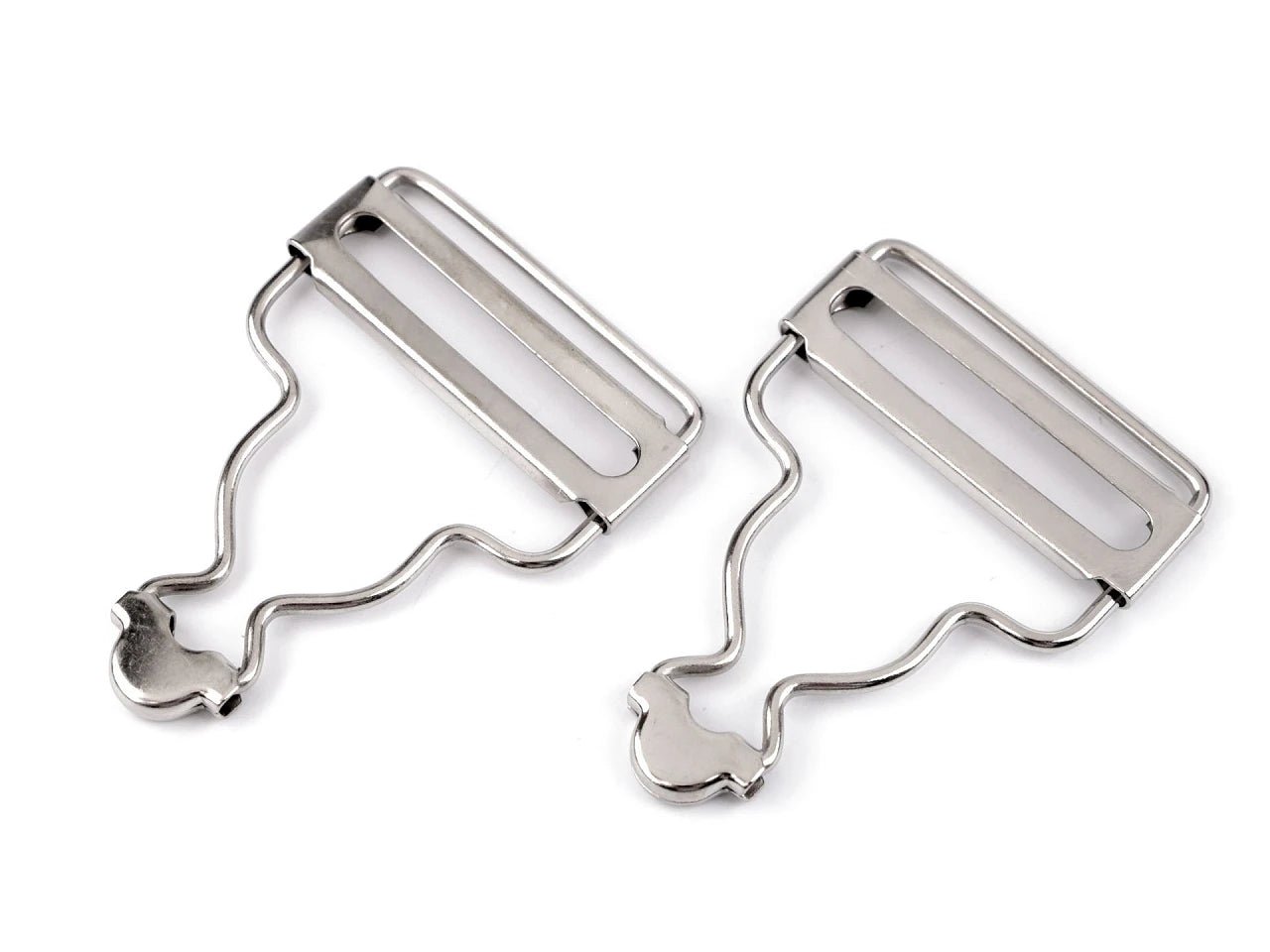 Metal buckle adjuster 38 mm-silver (set of 4)