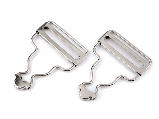 Metal buckle adjuster 38 mm-silver (set of 4)