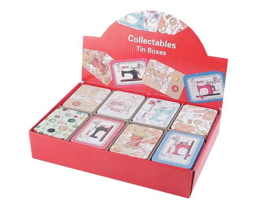 Image with Metal Sewing Box – available at Charlotte's Fabrics