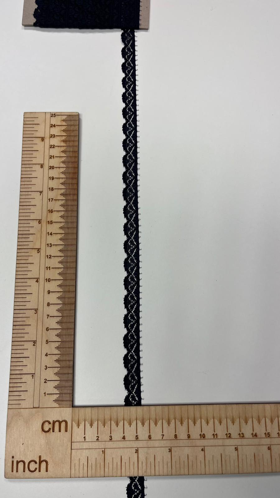 Zdjęcie koronki 1,4 cm – ciemnoniebieska, dostępna online w Šarlotes audumi