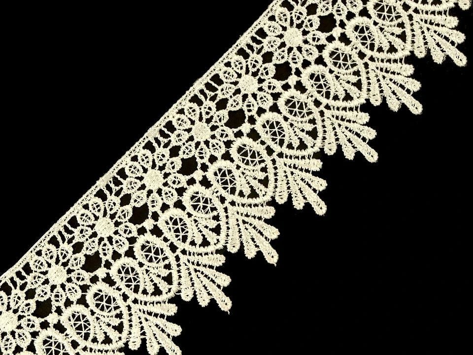 Image with 7 cm lace - cream-colored – available at Šarlotes audumi