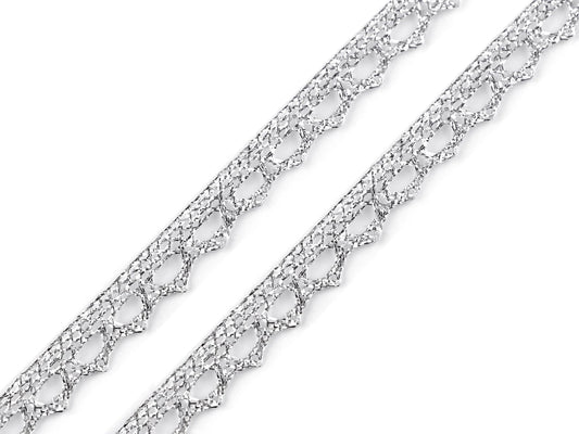 Image of Lace - silver 1 cm – available at Šarlotes audumi