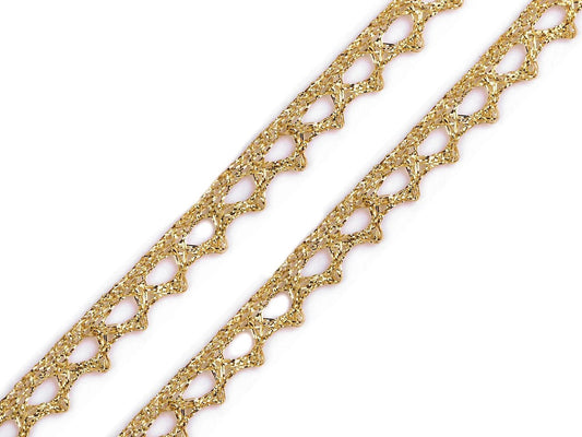Image of Lace - gold 1 cm – available at Charlotte's Fabrics