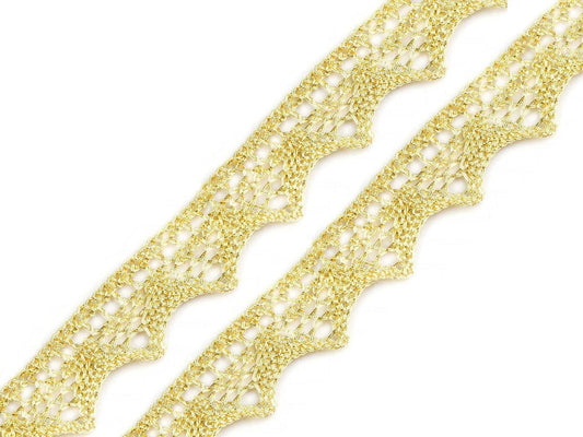 Image of lace - gold 2 cm – available at Šarlotes audumi