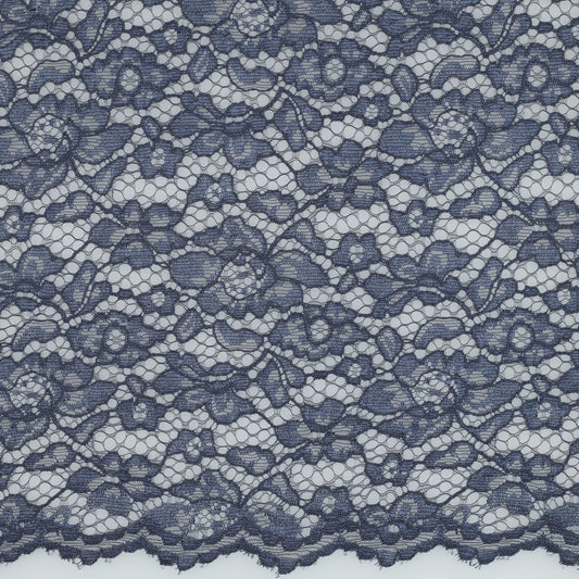 Image of lace fabric - denim blue 130 g/m² – available at Šarlotes audumi