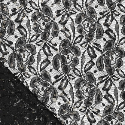 alt
Image of "Lauren Foil Lace" lace fabric – black 140 g/m² – available at Šarlotes audumi
