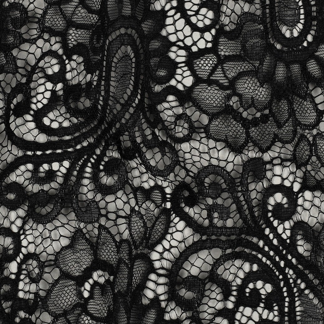 Image of lace fabric - black 130 g/m² – available at Šarlotes audumi
