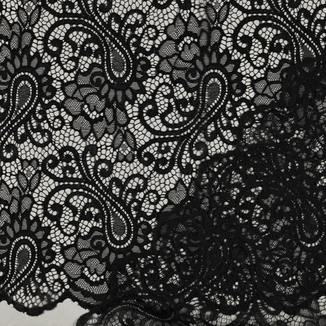 Image with lace fabric - black 130 g/m² – available at Charlotte's Fabrics