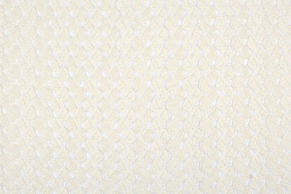 Lace fabric - milky white with gold accents 170 g/m²