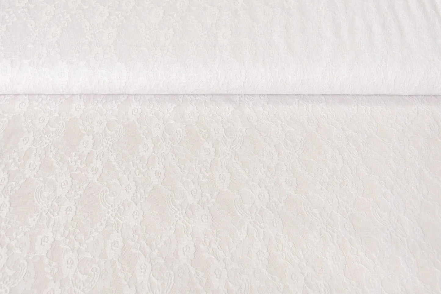 Fine lace fabric - white 50 g/m²