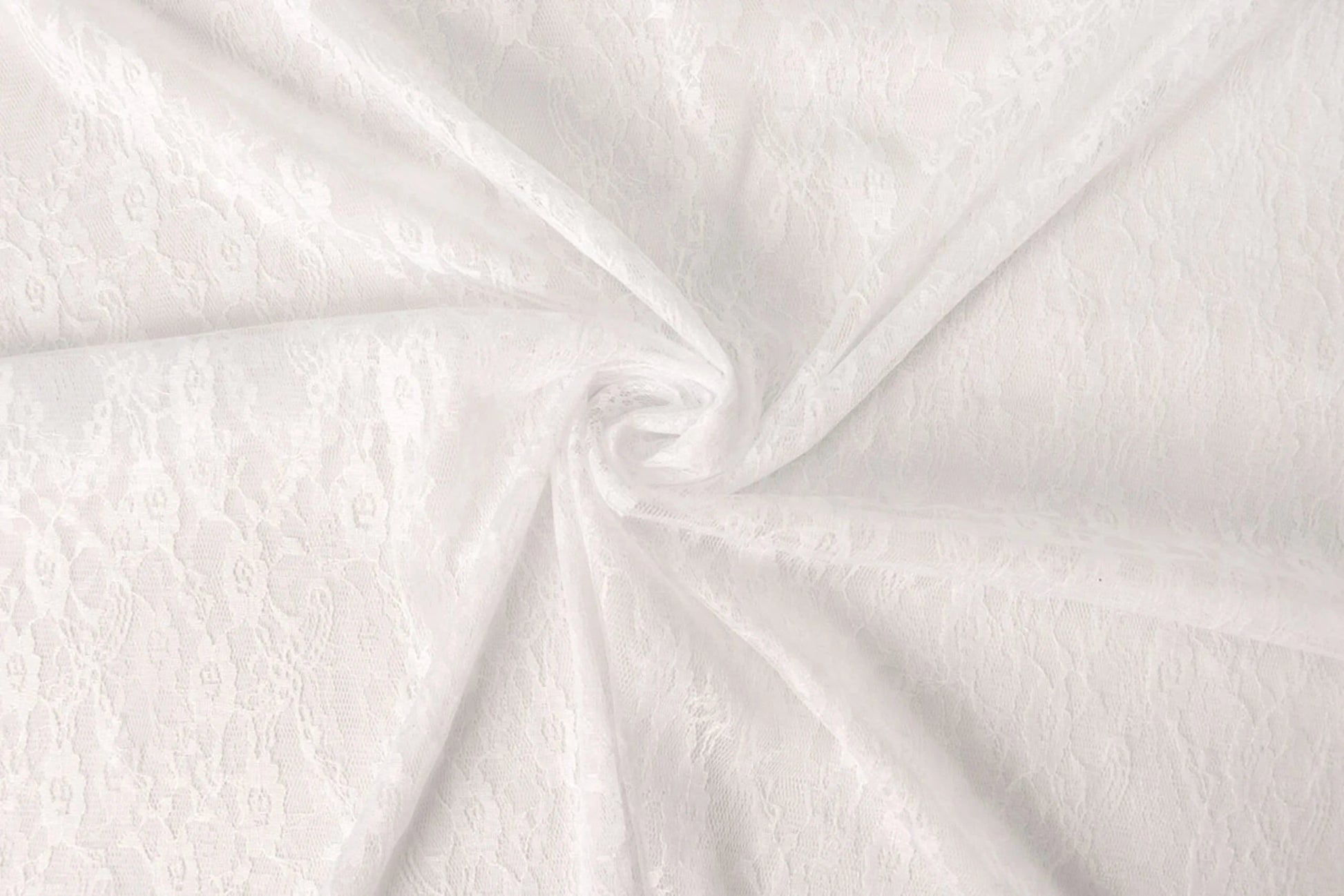 Fine lace fabric - white 50 g/m²