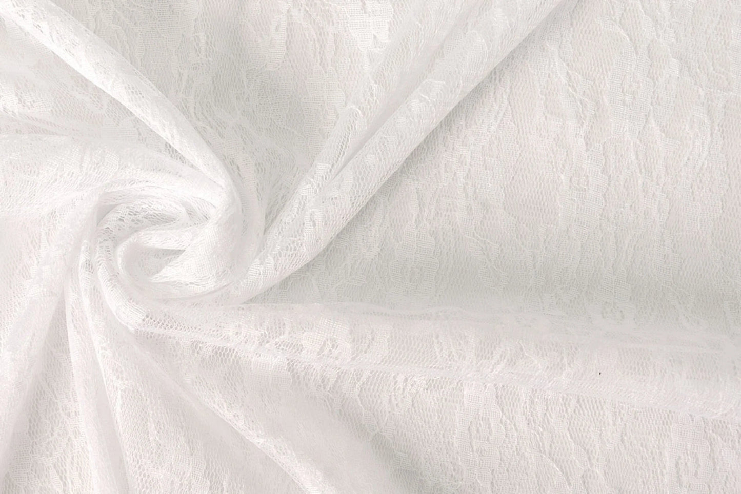 Fine lace fabric - white 50 g/m²