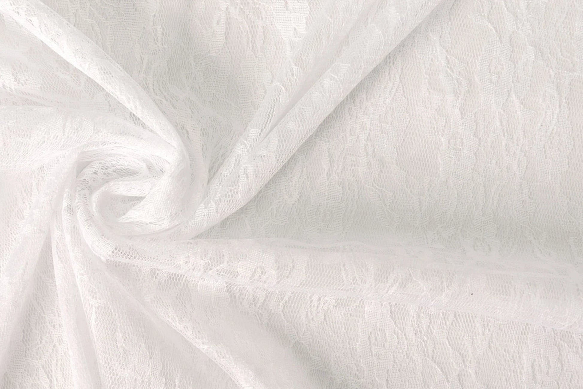 Fine lace fabric - white 50 g/m²