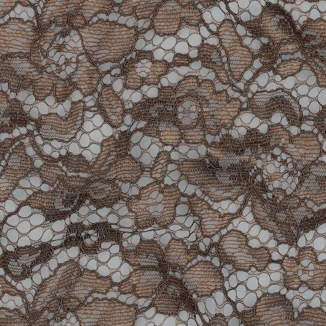 Image with lace fabric - chocolate shade 130 g/m² – available at Šarlotes audumi