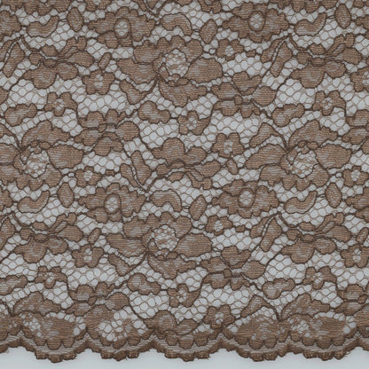 Image of lace fabric - chocolate shade 130 g/m² – available at Charlotte's Fabrics