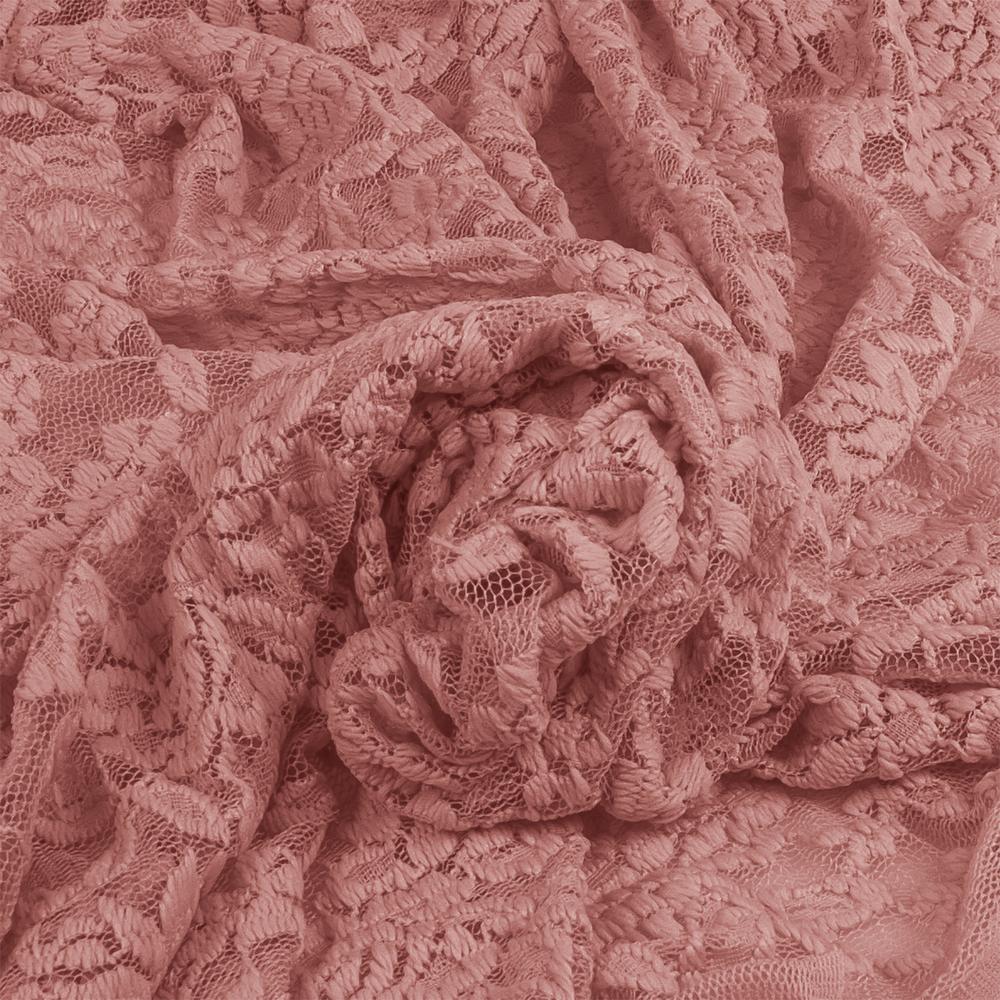 Image of lace fabric - dusty rose 145 g/m² – available at Šarlotes audumi