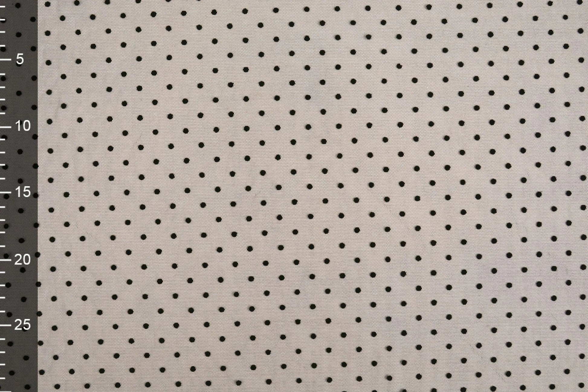 Soft tulle with polka dots - black