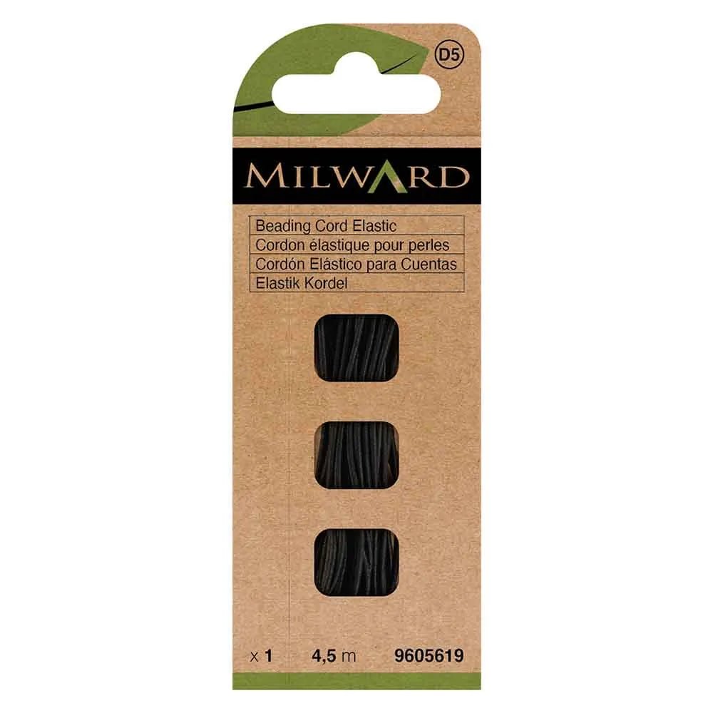 Milward elastic beading cord 1.3 mm 3.6m - black