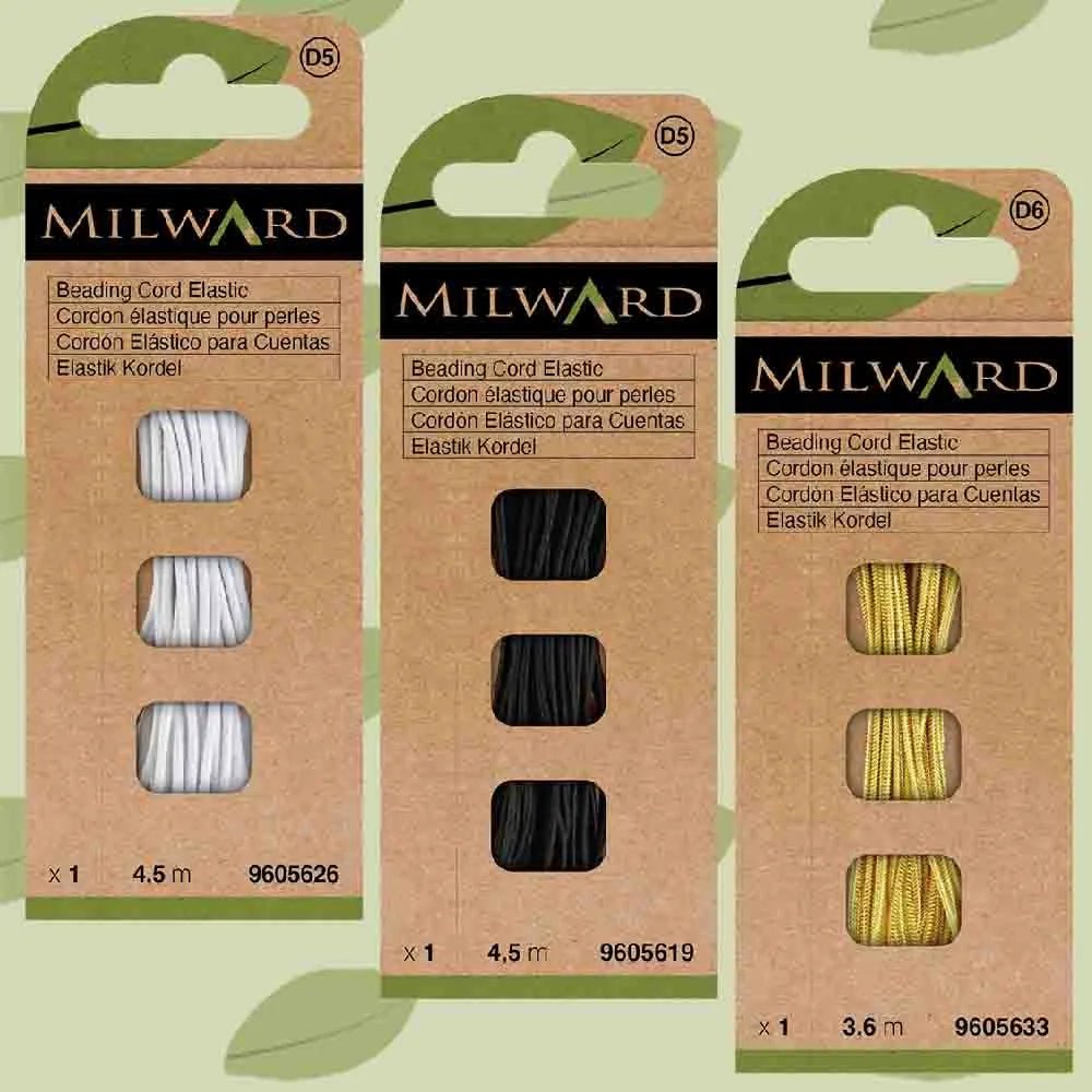 Milward elastic beading cord 1.3 mm 3.6m - black