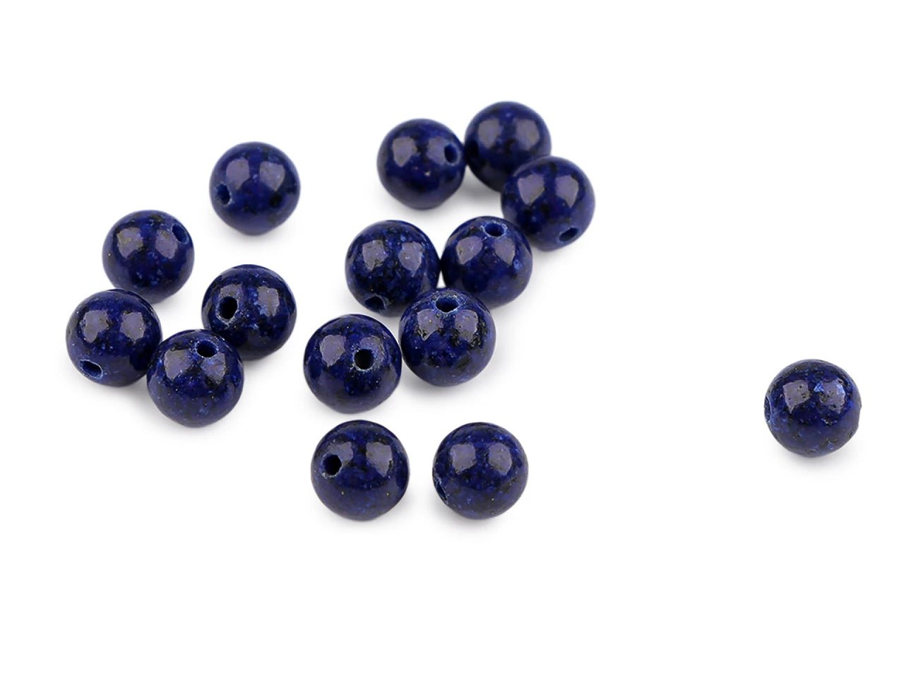Image of mineral beads for jewelry making – 6 mm, 15 pcs. – available online at Šarlotes audumi