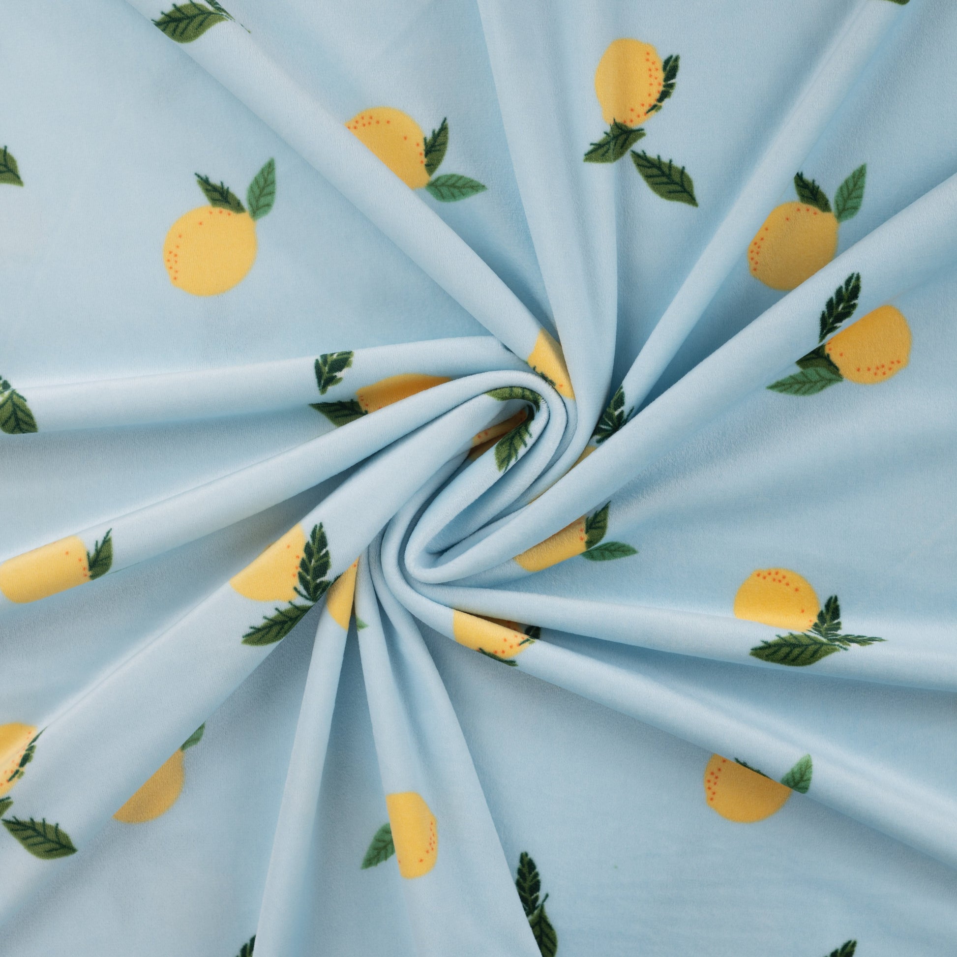 Image with Minky fleece (smooth) - lemons 220 g/m² – available at Charlotte's Fabrics