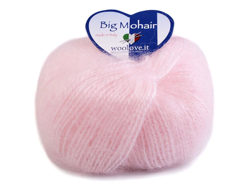 Mohair yarn - WOOLOVIT.IT 100 m 25 g - soft pink #4