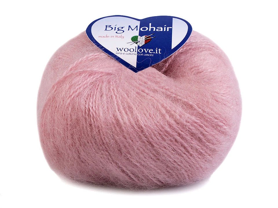 Włóczka moherowa - WOOLOVIT.IT 100 m 25 g - pudrowy róż #148