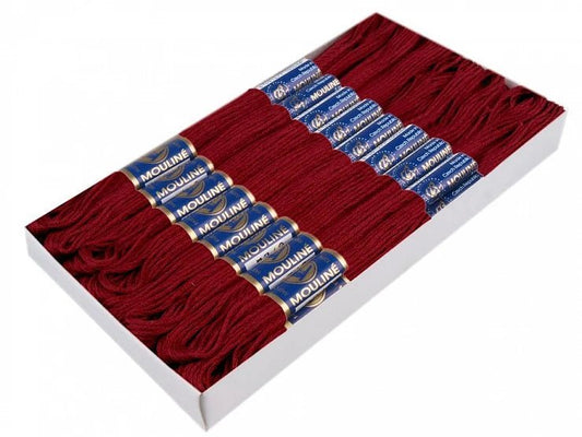 Mouline thread, burgundy, 8 m